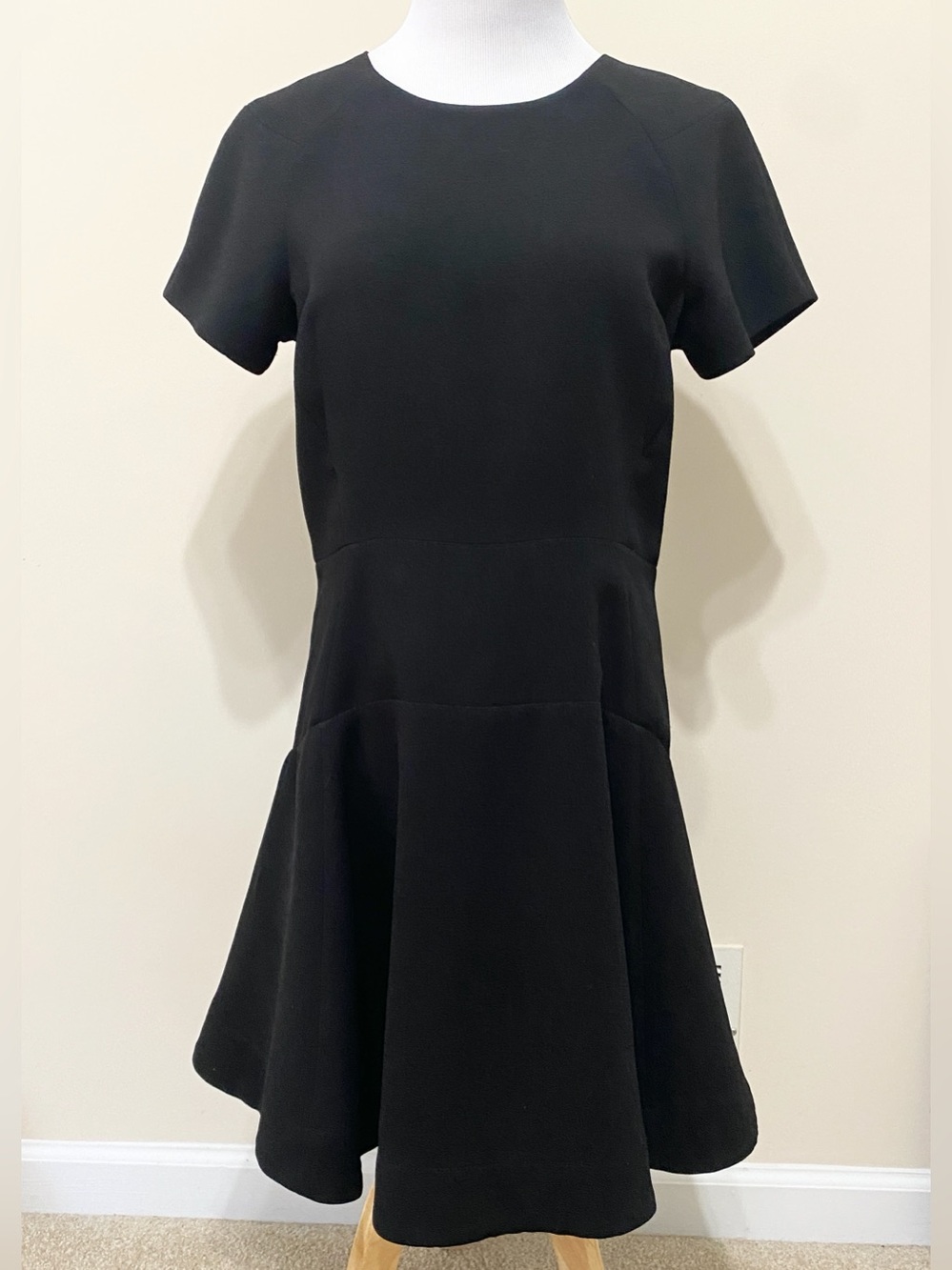Essentiel Antwerp Solid Black Fit & Flare Dress